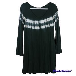 Promesa Black Tie Dye Soft Long Sleeve Stretchy Dress Size Small